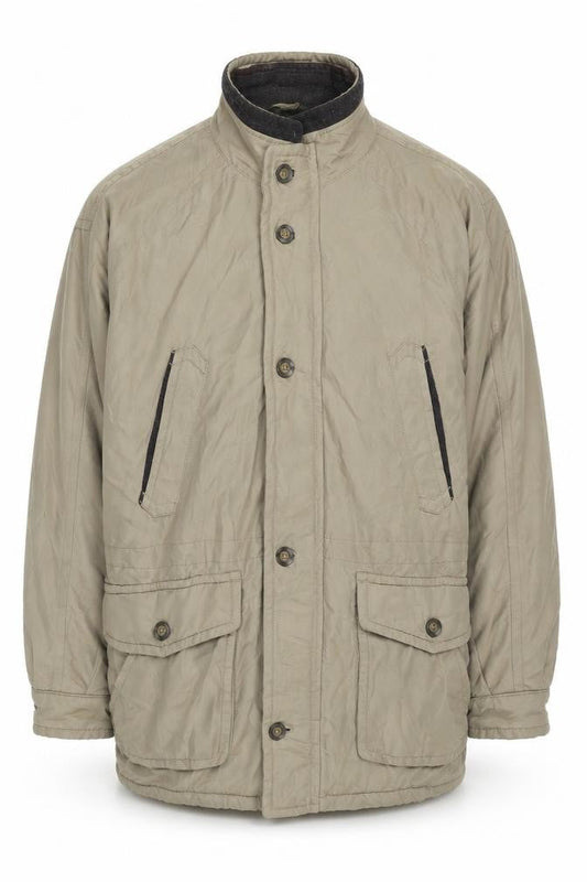 Micro-Fibre Garment Men's Beige Military Jacket Size 44
