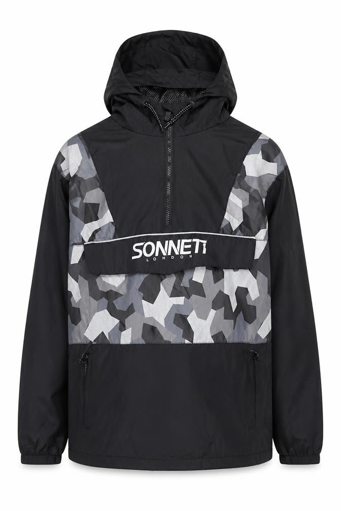 Sonneti Boys Black Camo Anorak Jacket XL
