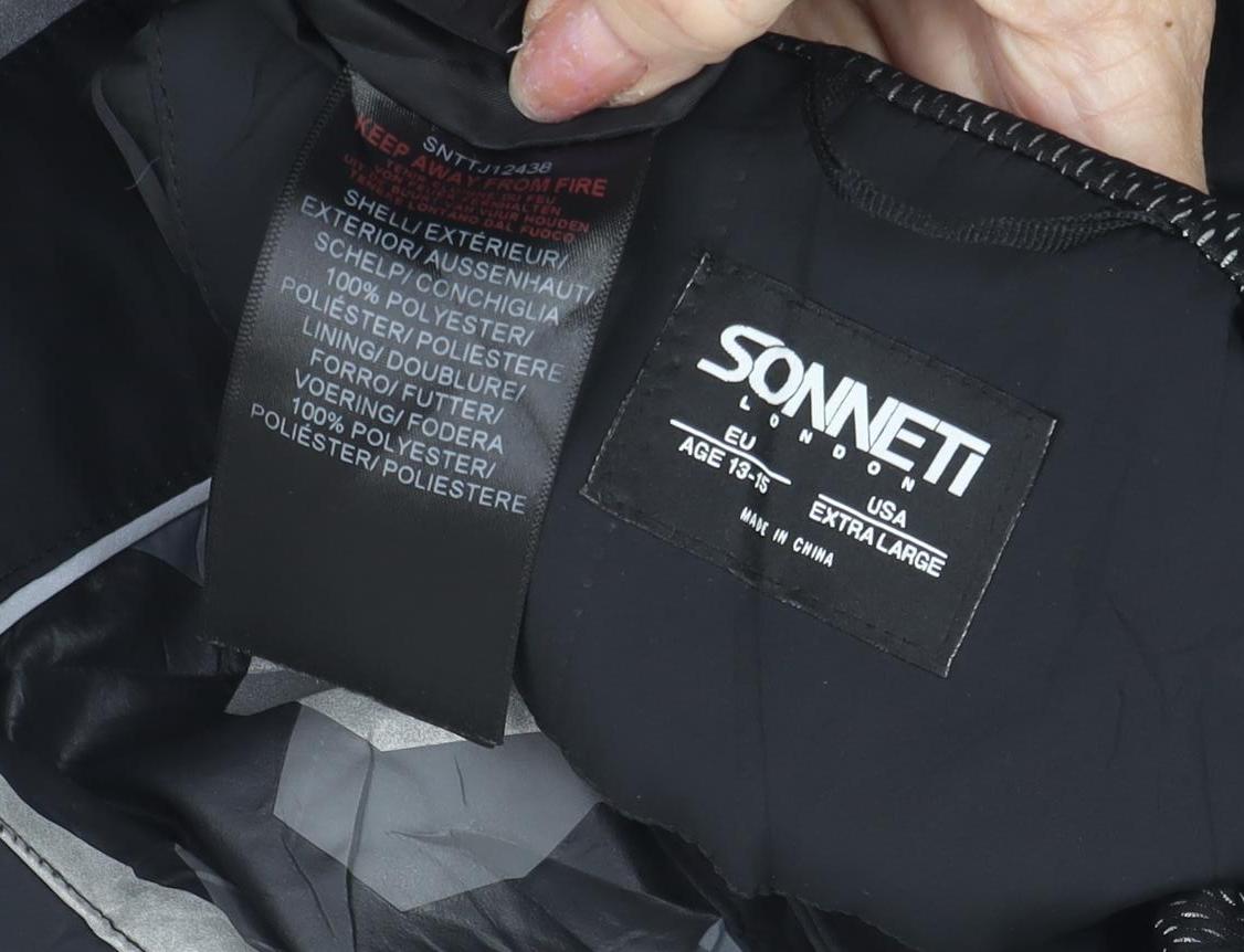 Sonneti Boys Black Camo Anorak Jacket XL