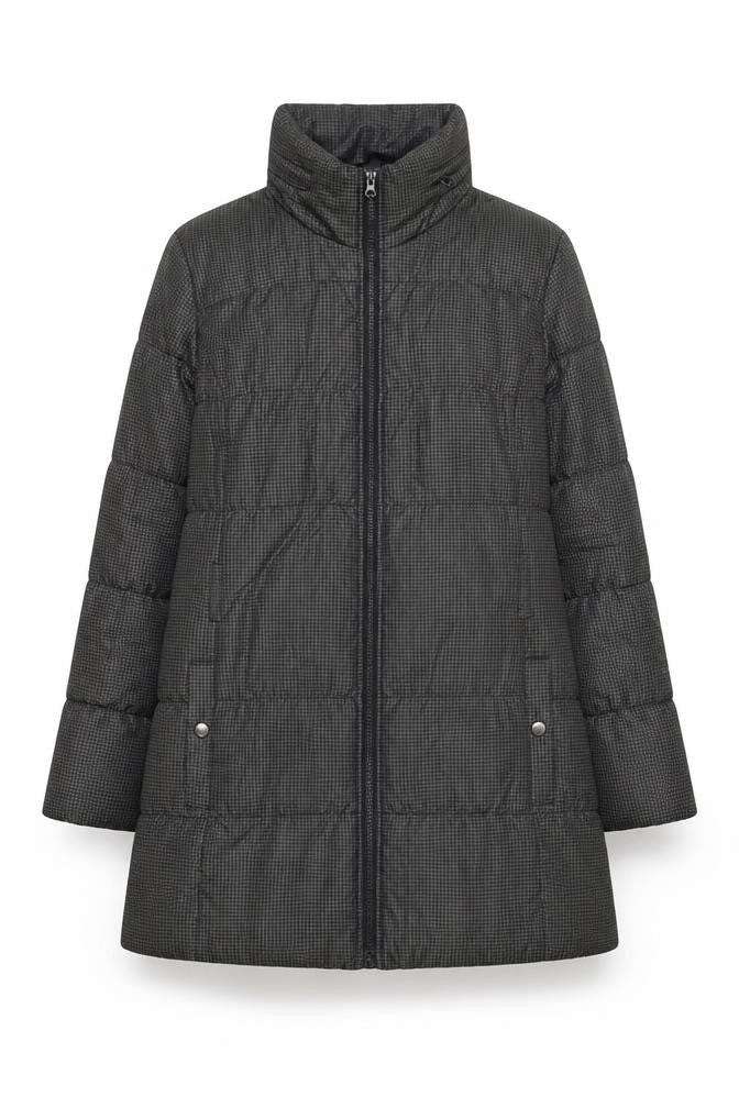 Marks & Spencer Women's Black Check Puffer Coat L