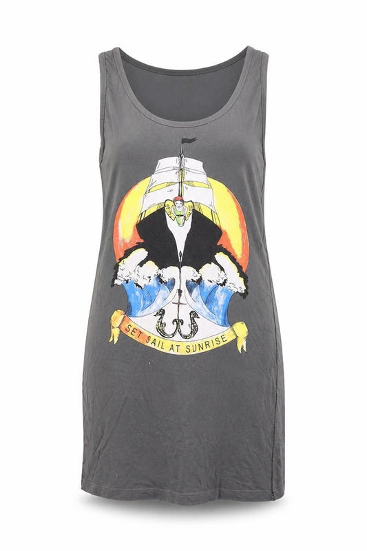 Iain Scott Walker Women's Pirate Grey Tank Dress Size 8 Casual
