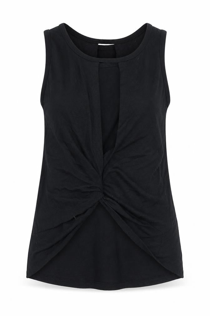 GAP Women's Black Cotton Tank Top M