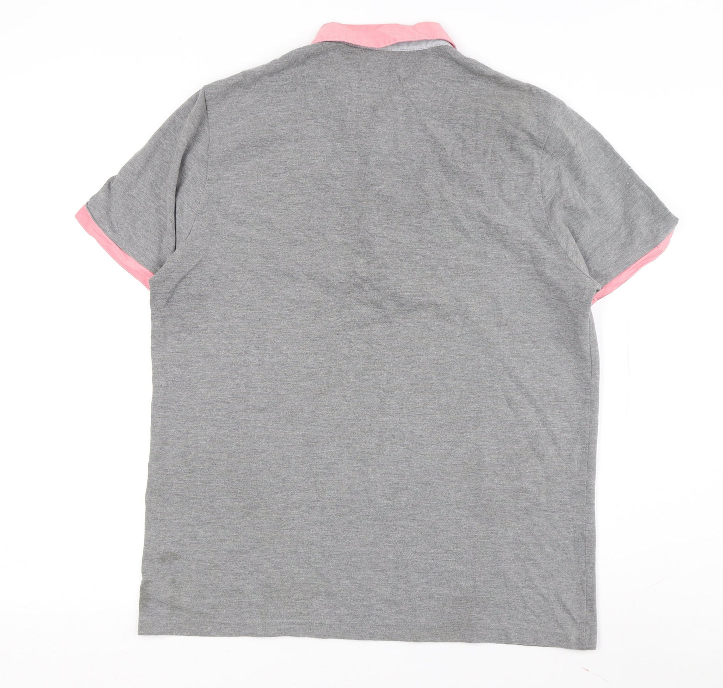 The Spitalfields Shirt Co Men's Grey Polo Shirt Size L
