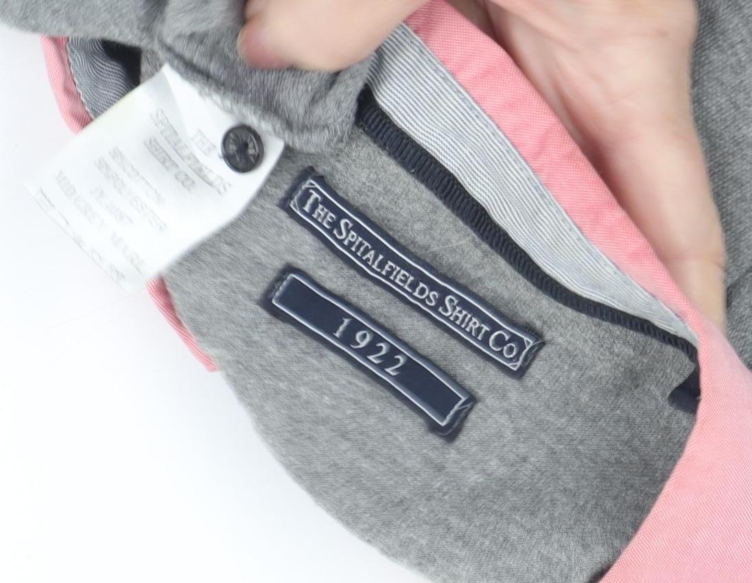 The Spitalfields Shirt Co Men's Grey Polo Shirt Size L
