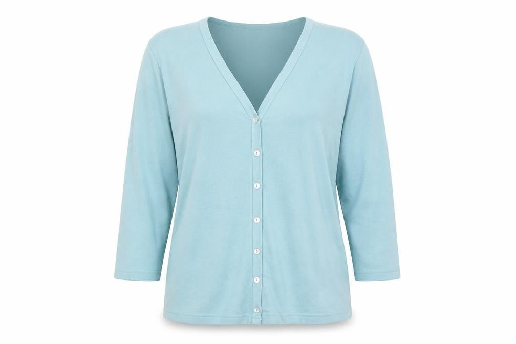 Hawkshead Women's Blue Cardigan V-Neck Medium