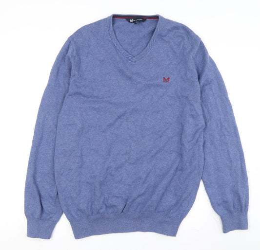 G Crew Clothing Men's Blue Cotton Cashmere Pullover L
