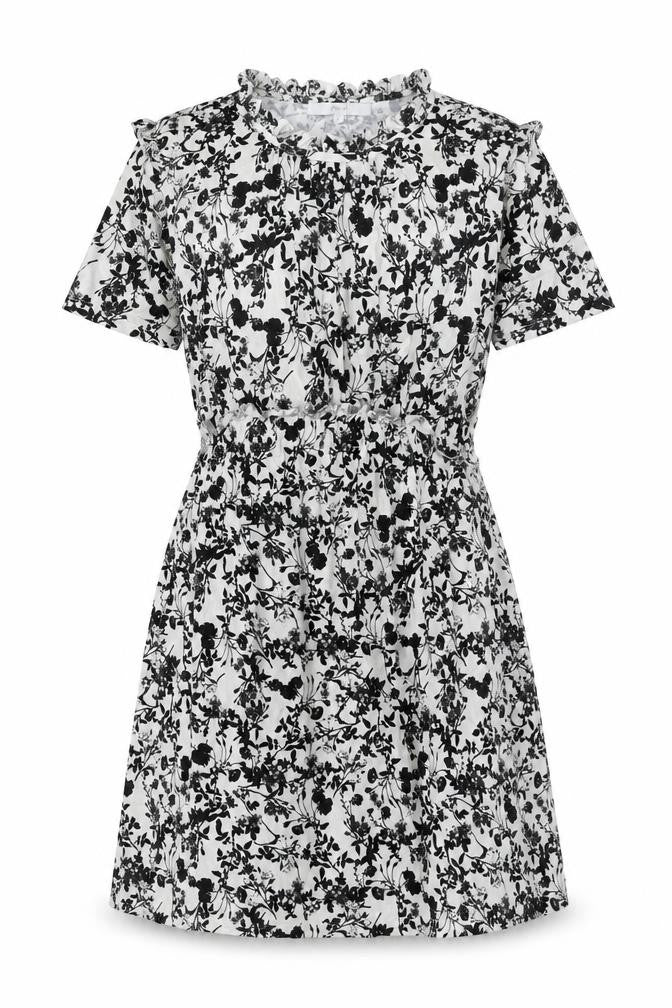 Find Women's Floral Mini Dress Black/White M