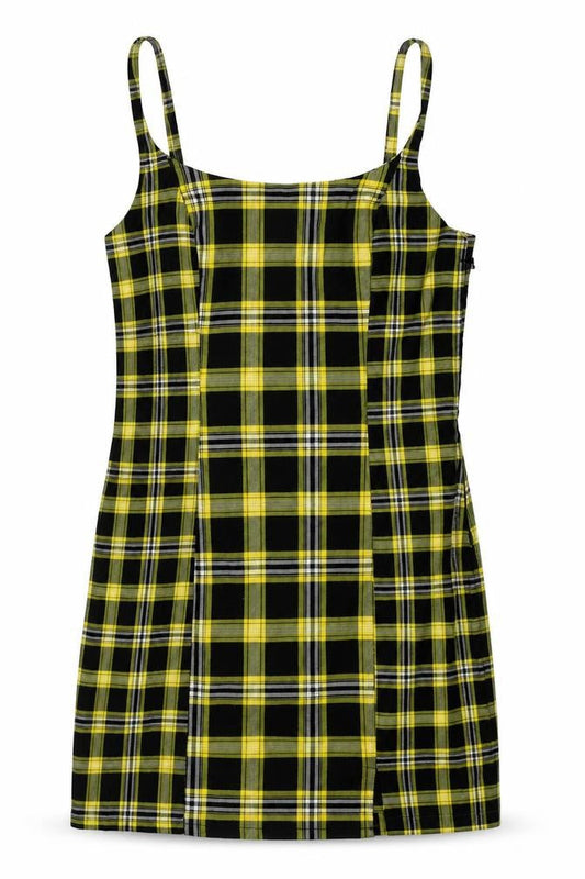 DIVIDED Women’s Multicoloured Plaid Pinafore Dress