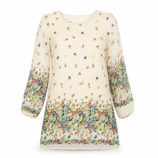 H&M Women's Multicoloured Floral Shift Dress Size 8