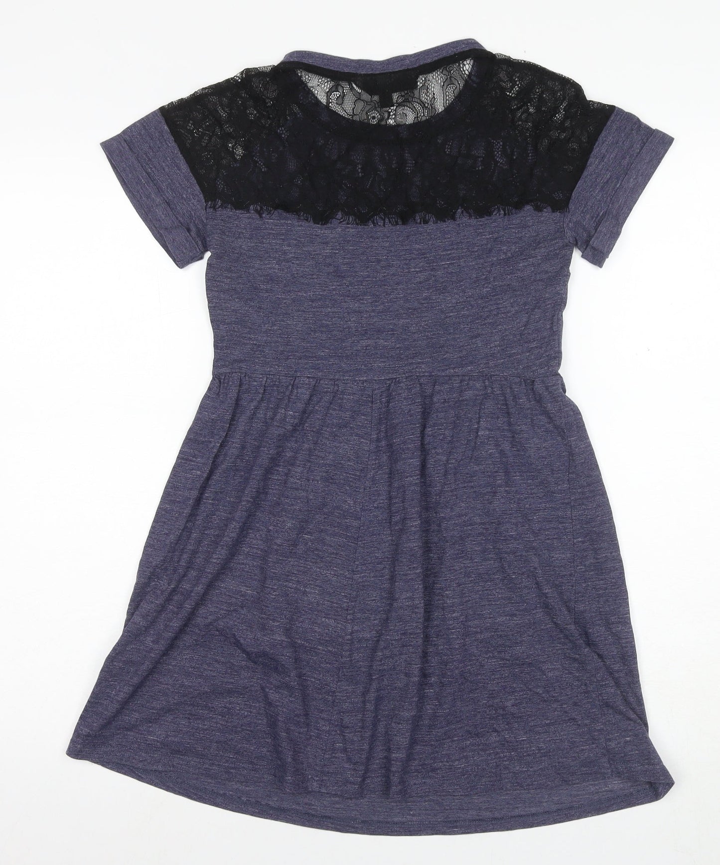 Topshop Women's Grey A-Line Lace Dress Size 4