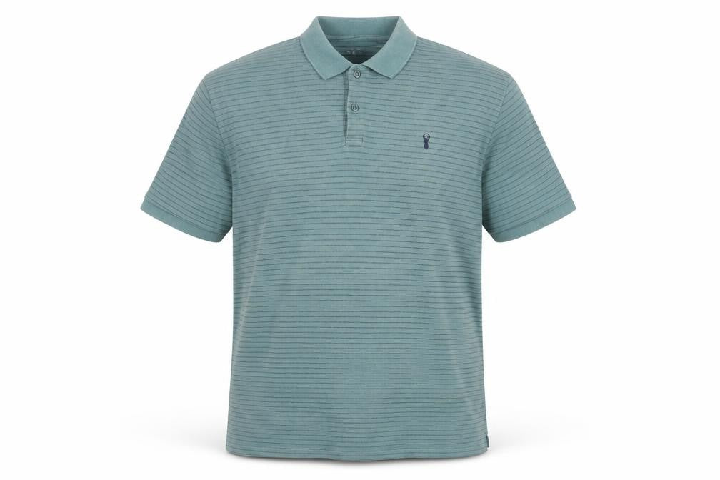 Next Men's Green Striped Polo, XL, Casual Summer Wear
