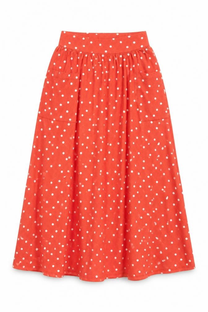 ASOS Women's Red Polka Dot A-Line Skirt Size 10