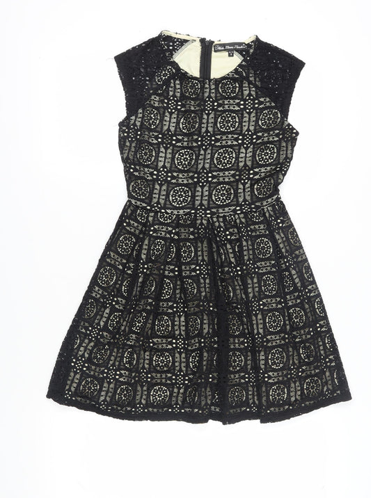 Helo Loves London Women's Black Fit & Flare Dress Size 8