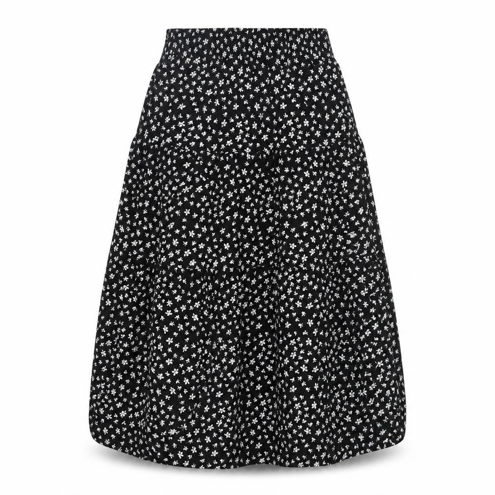 Stradivarius Women's Black XS Floral Skirt