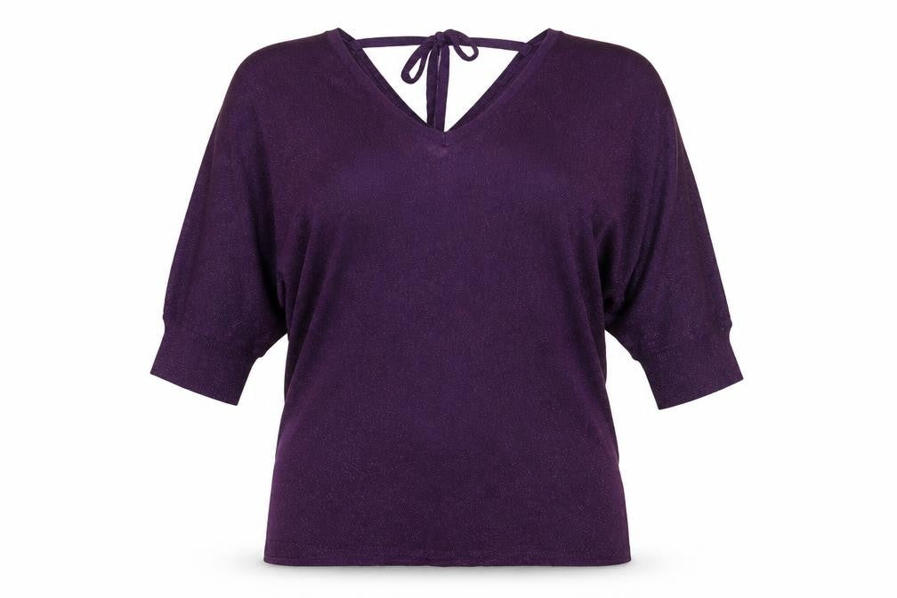 Next Women's Purple XL V-Neck Dolman Pullover Jumper