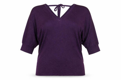 Next Women's Purple XL V-Neck Dolman Pullover Jumper