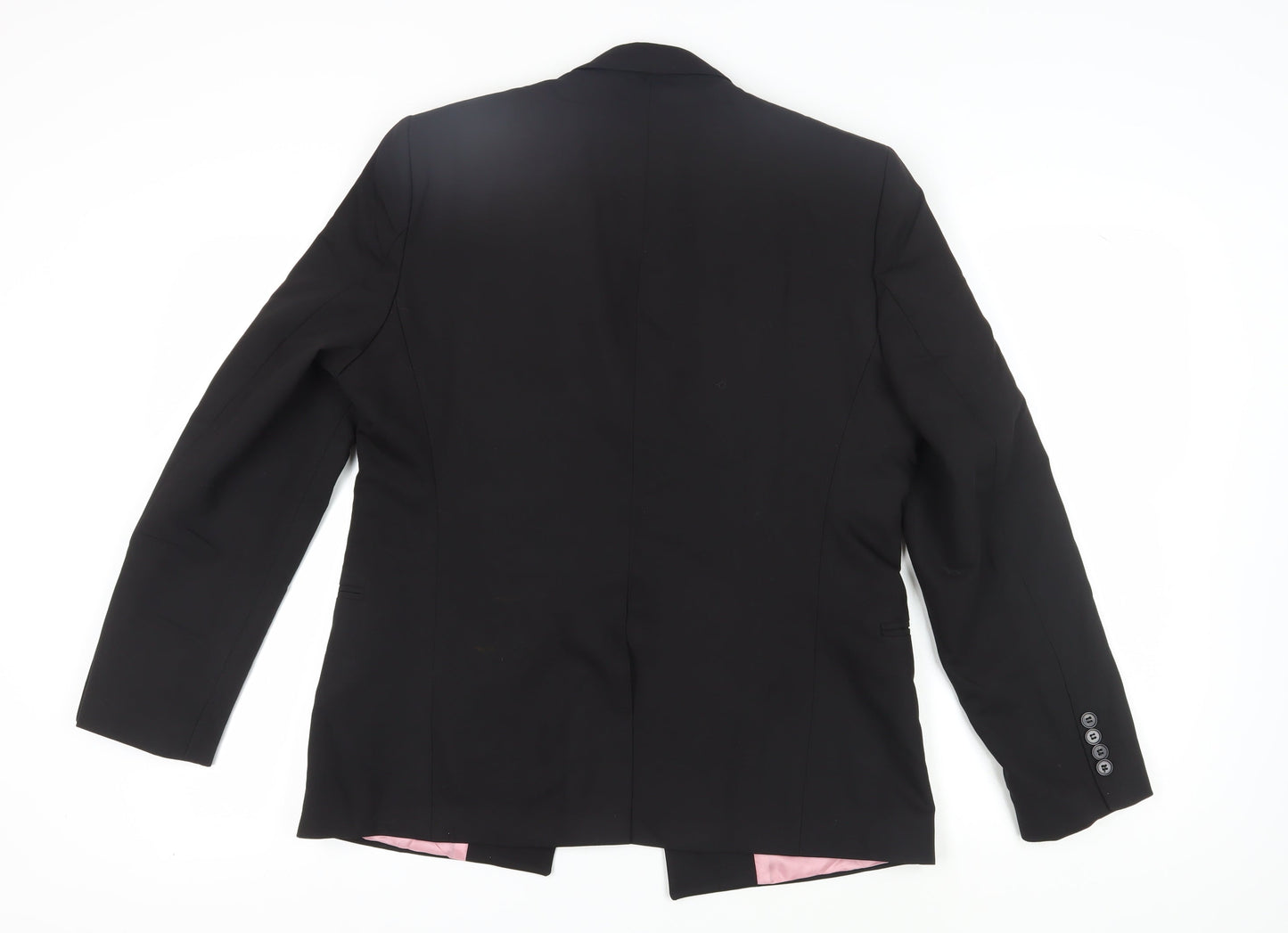 boohooMAN Men's Black Blazer, Size 38, Notch Lapel