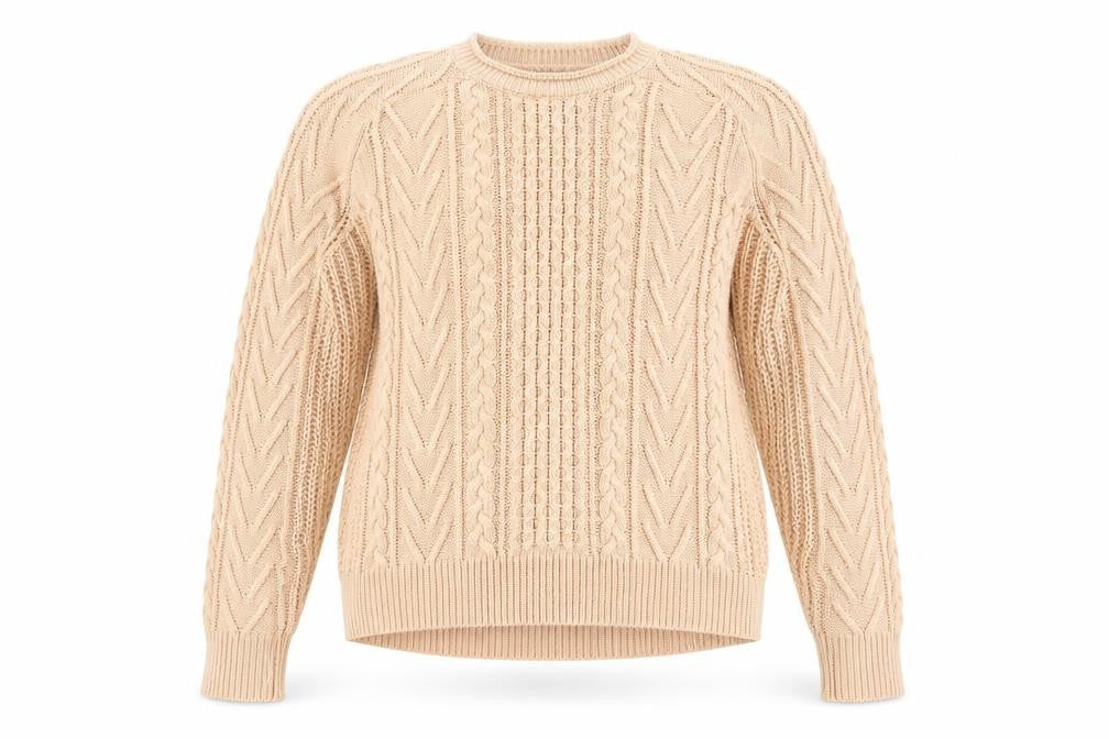 Pull&Bear Beige Crew Neck Women's Jumper Size 12