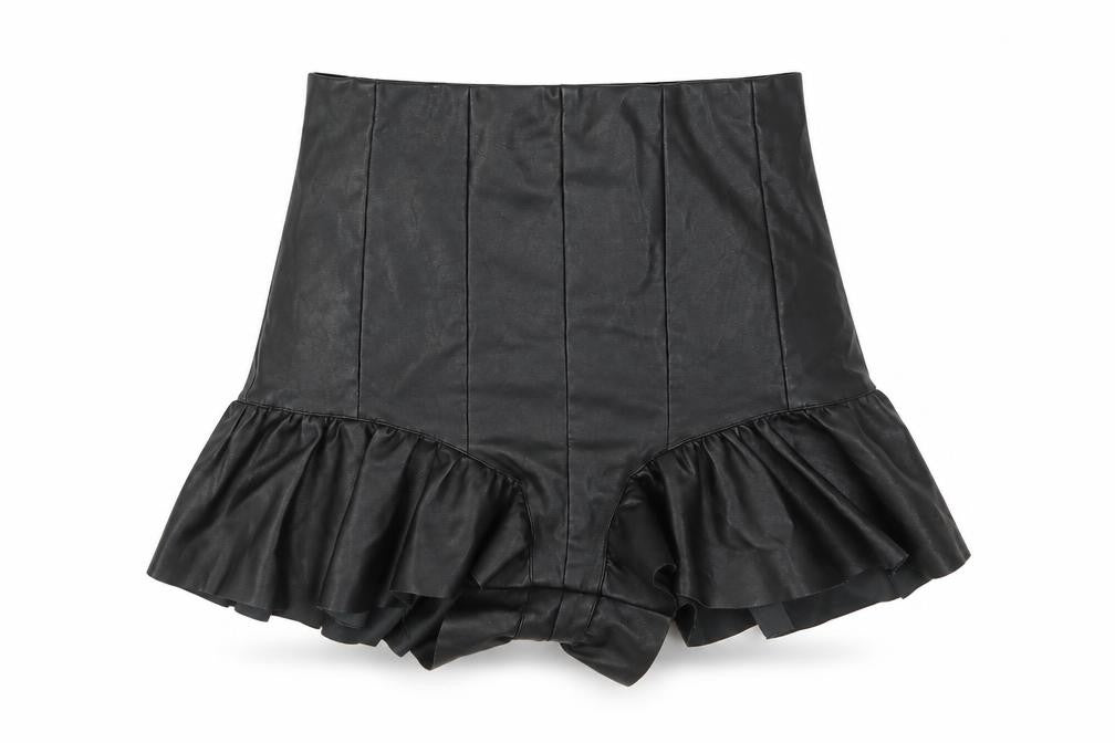 ASOS Black Ruffle Wrap Shorts for Women Size 10