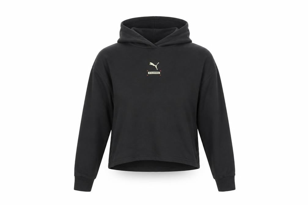 Puma Unisex Black Hoodie Cotton Pullover S Size