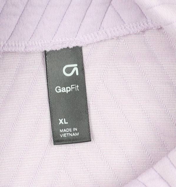 GapFit Women's Purple XL Mock Neck Sweatshirt