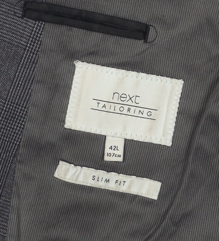 Next Men's Grey Slim Fit Blazer - 42L