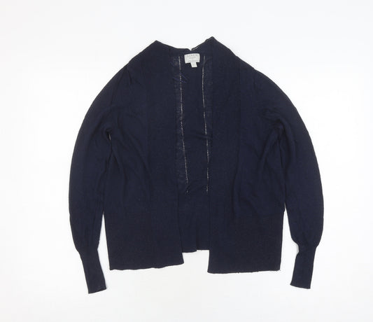 Monsoon Women's Blue Cardigan S, Linen Blend Knit