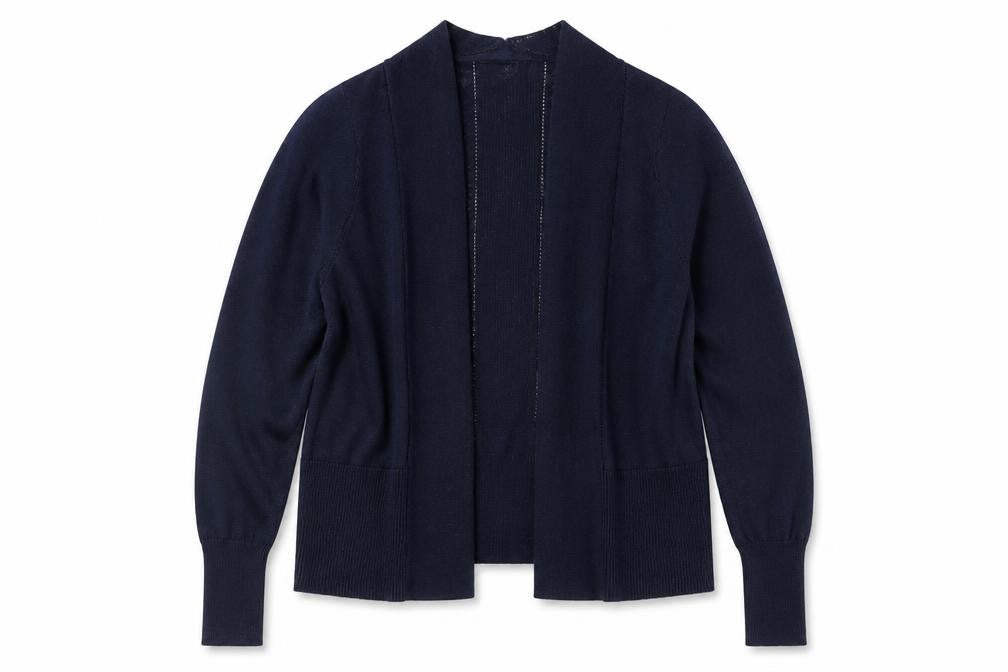 Monsoon Women's Blue Cardigan S, Linen Blend Knit