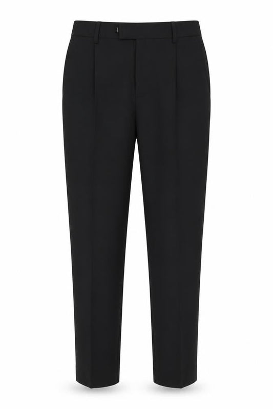 Front view of ASOS DESIGN Men's Black Trousers, size M