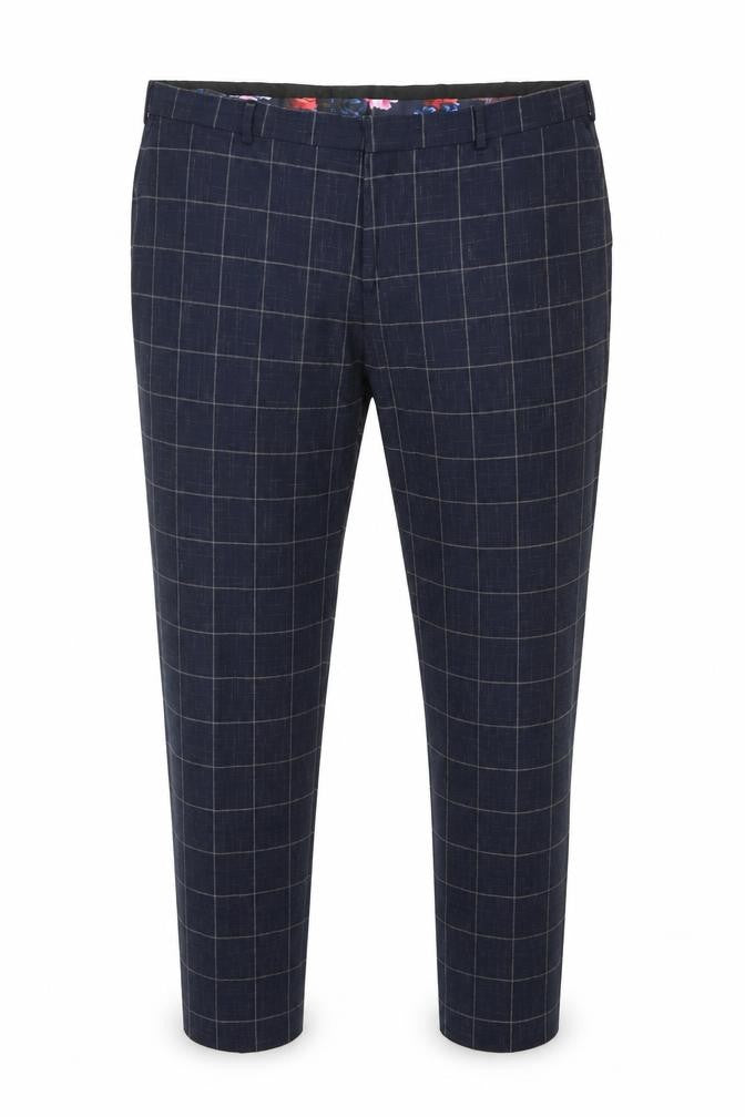 Jacamo Men's Black Check Trousers Size 48S