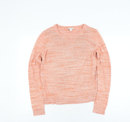 Gap Women's Pink M Knit Pullover Jumper, Crew Neck, Cotton