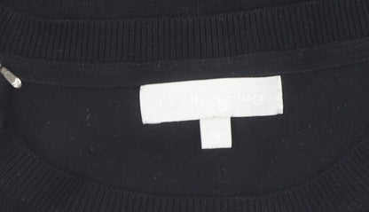 Close-up detail of Red Herring Women's Black Basic Knit Top, size 2