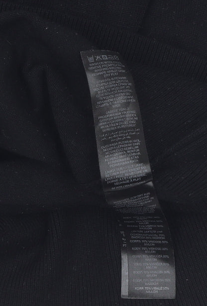 Brand and care label for Red Herring Women's Black Basic Knit Top, size 2