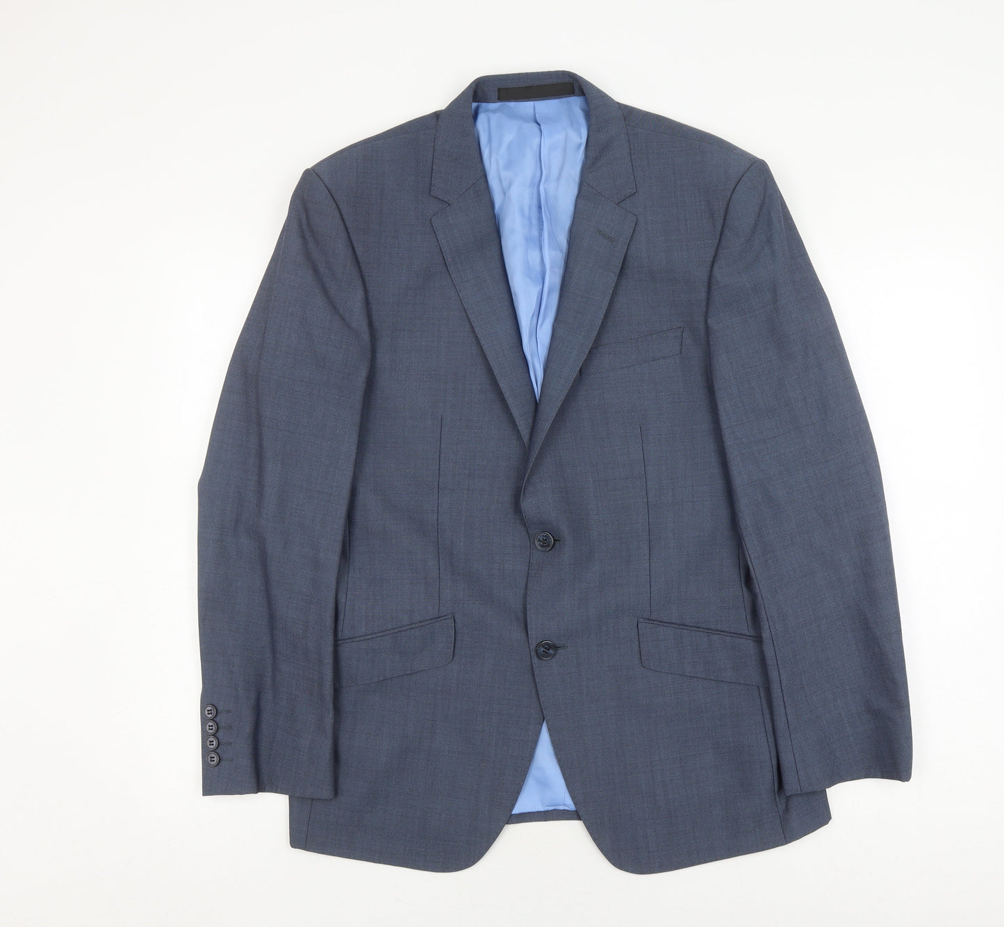 Men's Grey Wool 1 Piece Suit Jacket - 38S