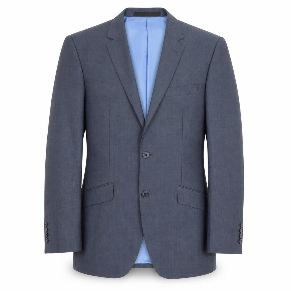 Men's Grey Wool 1 Piece Suit Jacket - 38S