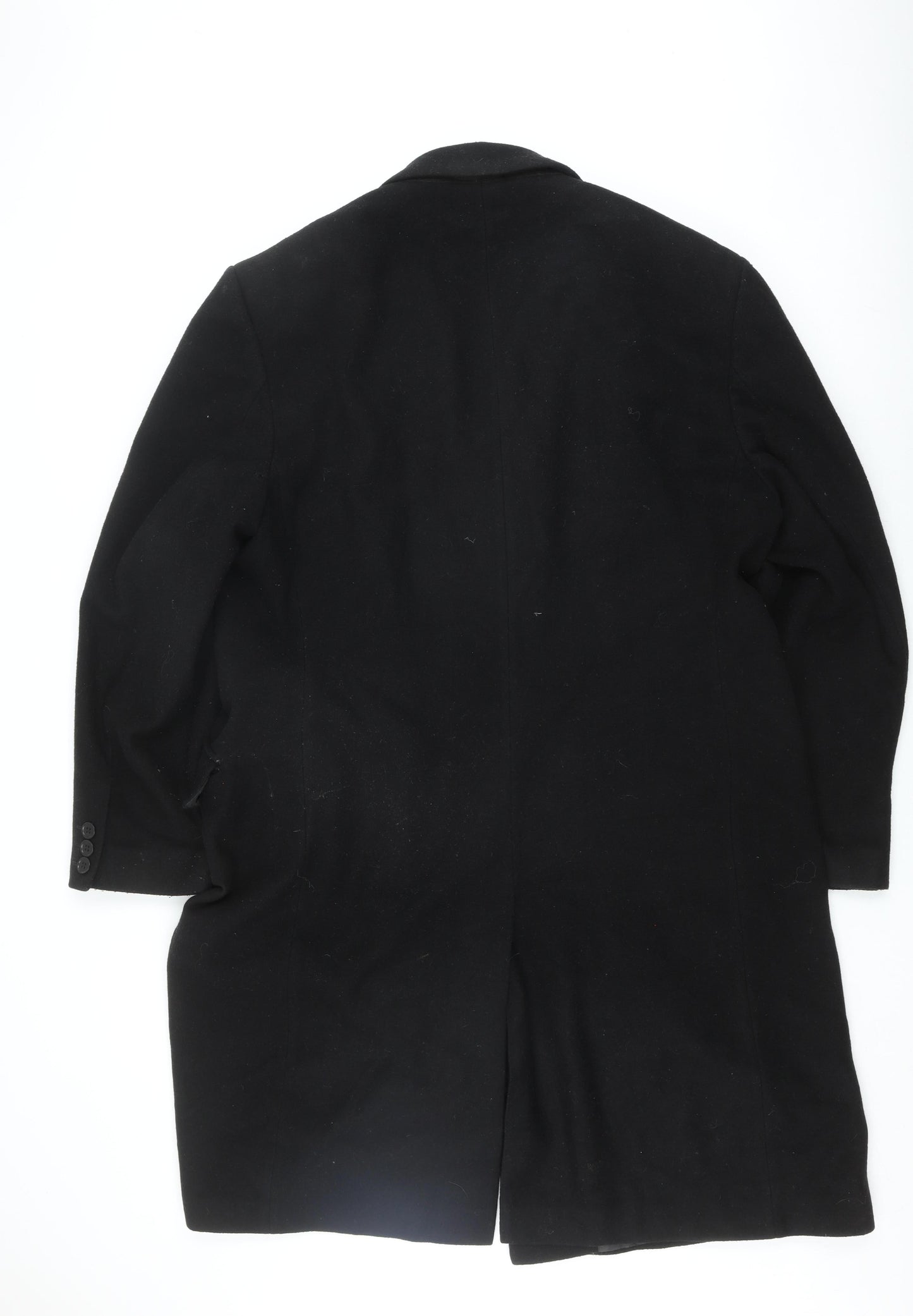 Karl Jackson Men's Black Regular Fit Wool Coat