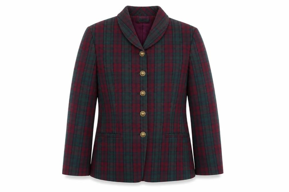 Rena Rowan Plaid Blazer Women’s 10 Multicoloured Wool