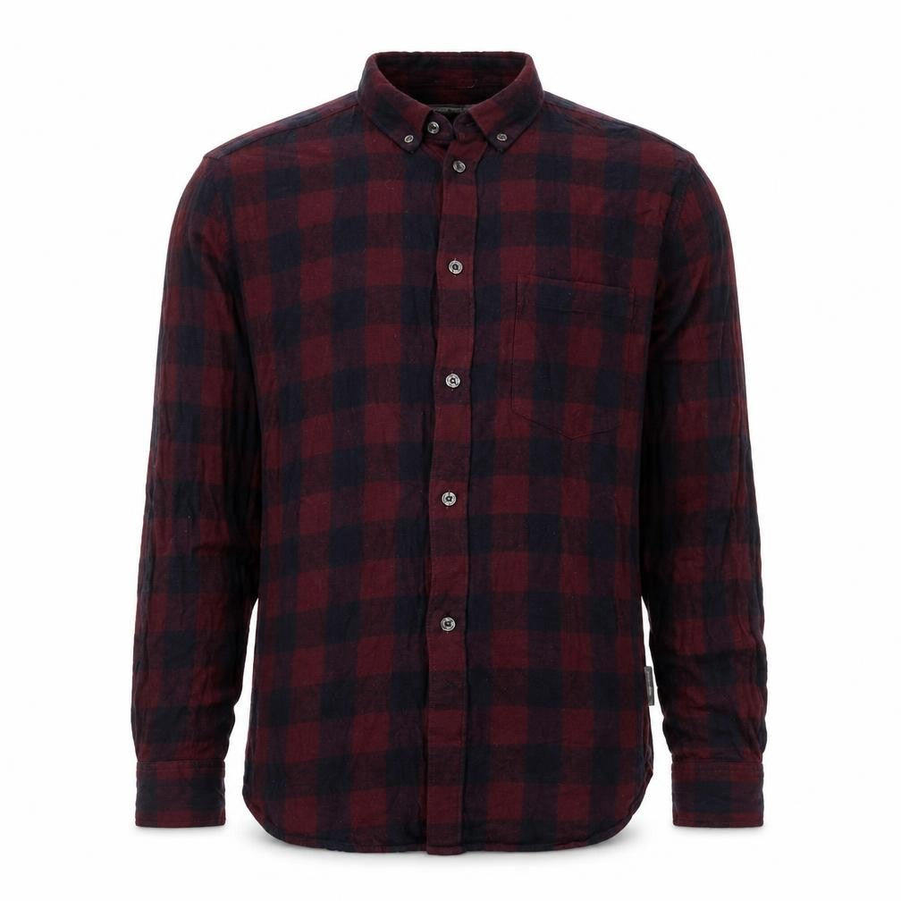 French Connection Men's Red Check Cotton Shirt M