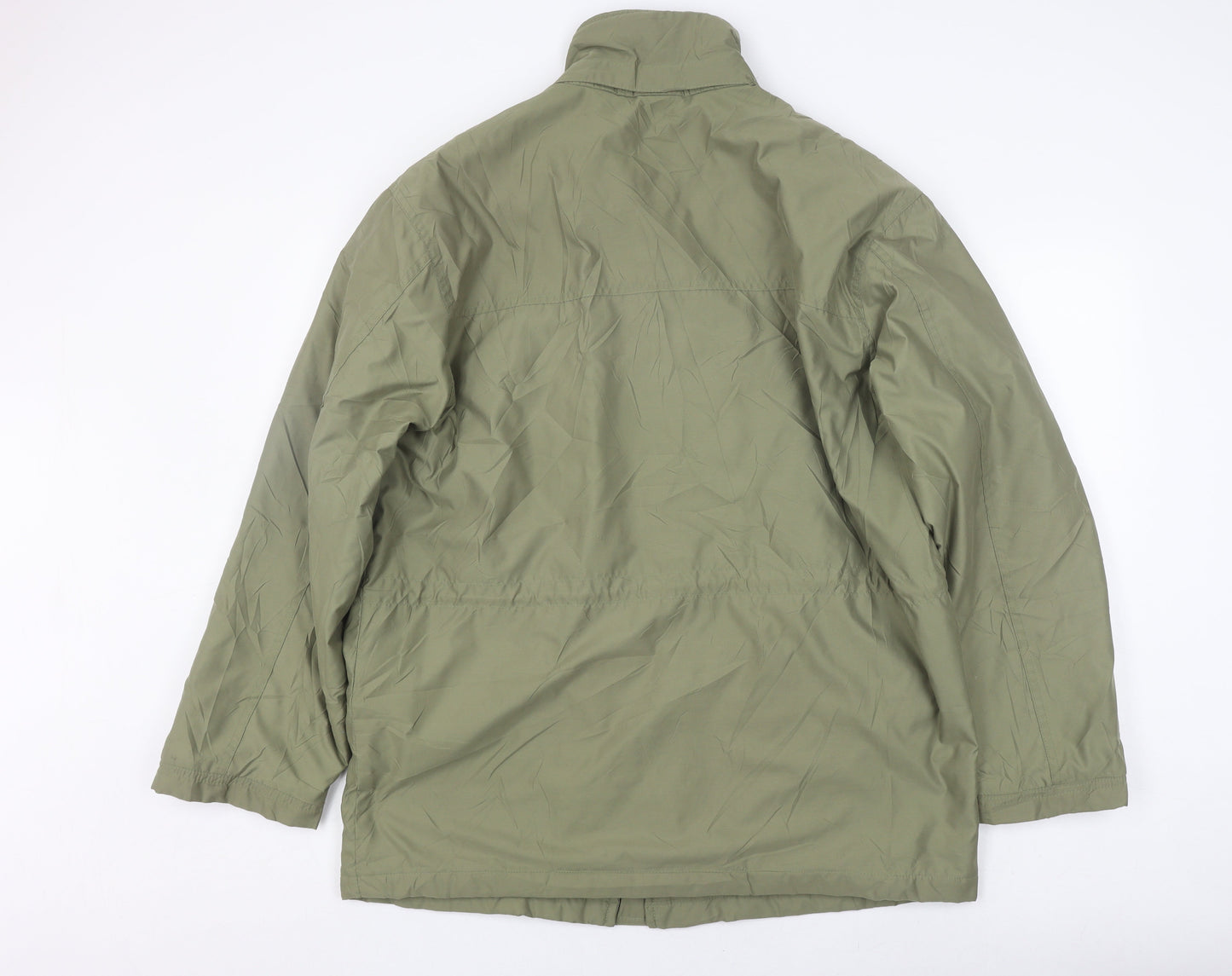 Savatini Men's Green Parka Jacket L Casual Zip & Button