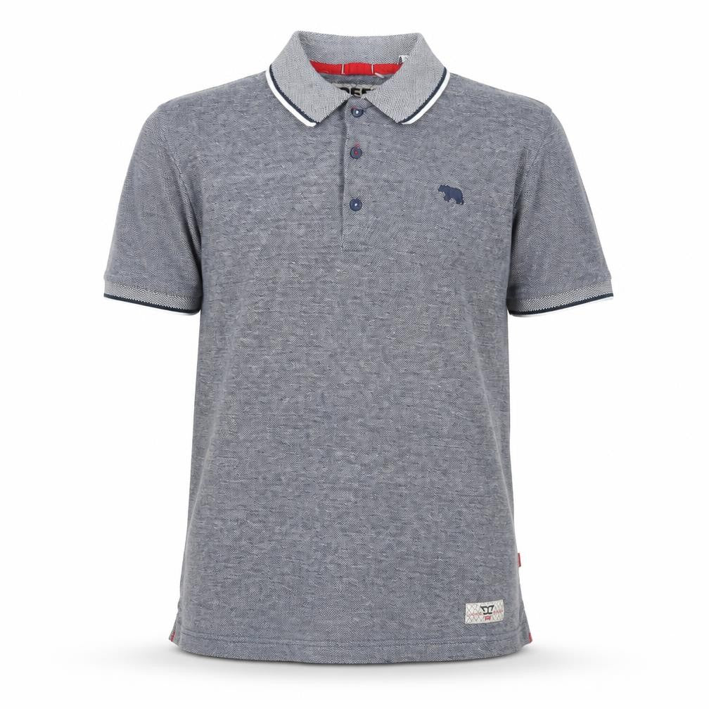 D555 Men Navy Blue Polo Shirt, Size L, Casual Wear