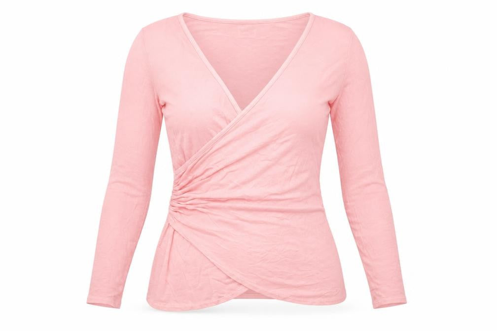 A Postcard from Brighton Women's Pink Wrap Blouse Size 4