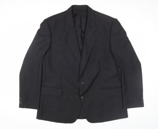 Diplomat Men's Black Blazer, Business Formal 46R