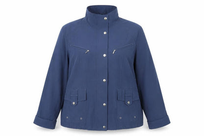 Finesse Women's Blue Relaxed Fit Basic Jacket 22
