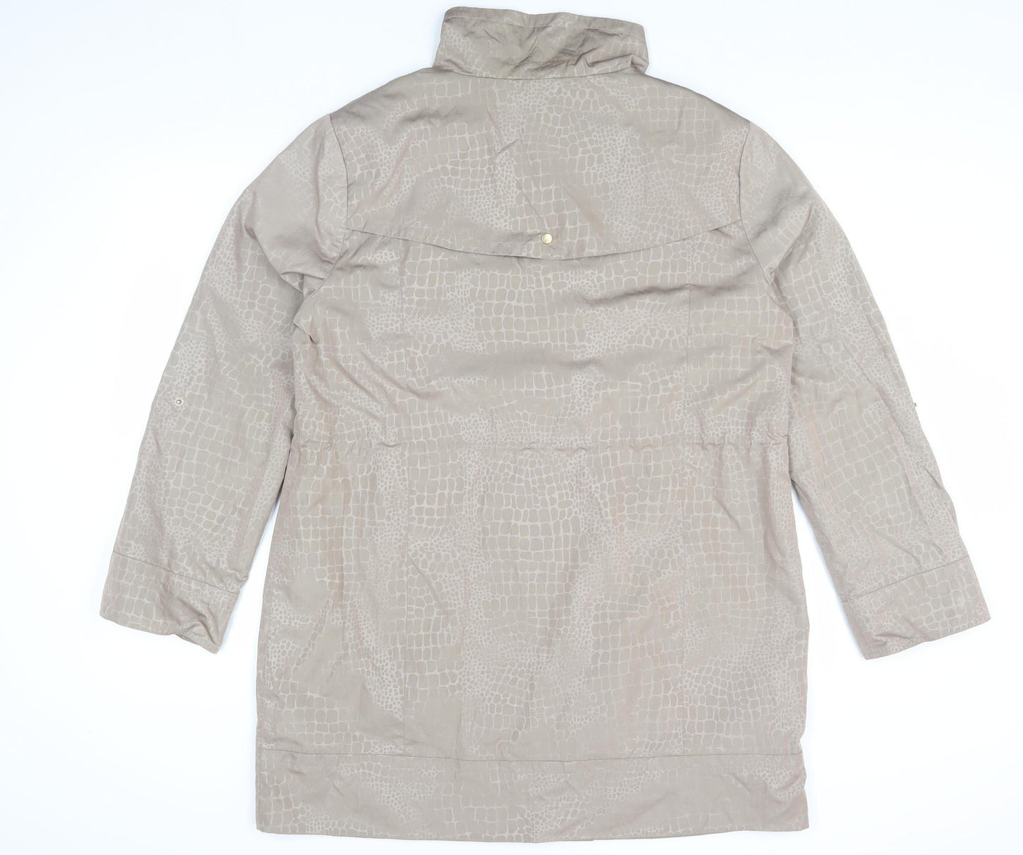 Linea Women's Beige Animal Print Mid-Length Coat