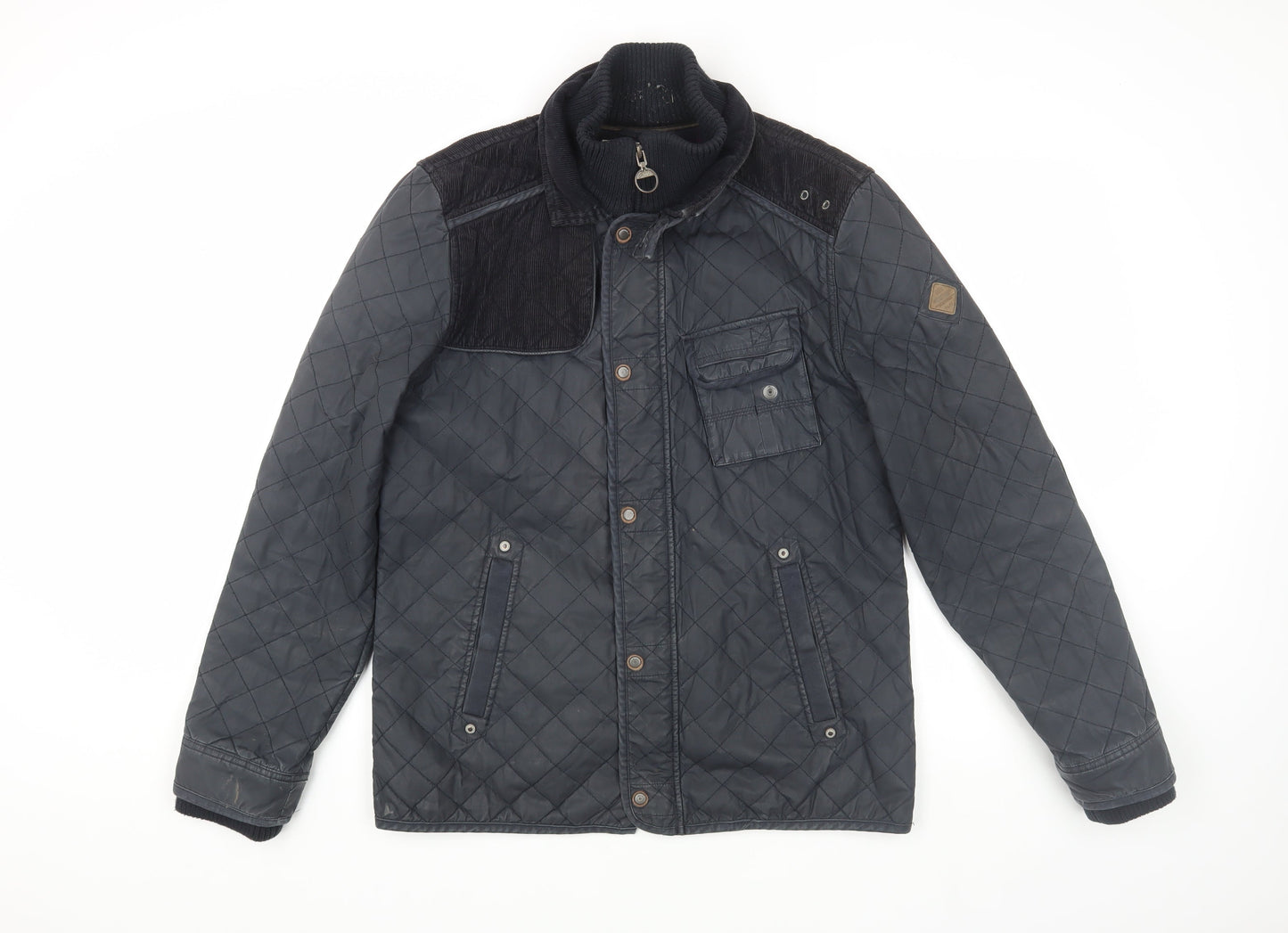 Next Men's Black Quilted Jacket M, Casual Autumn/Winter Wear