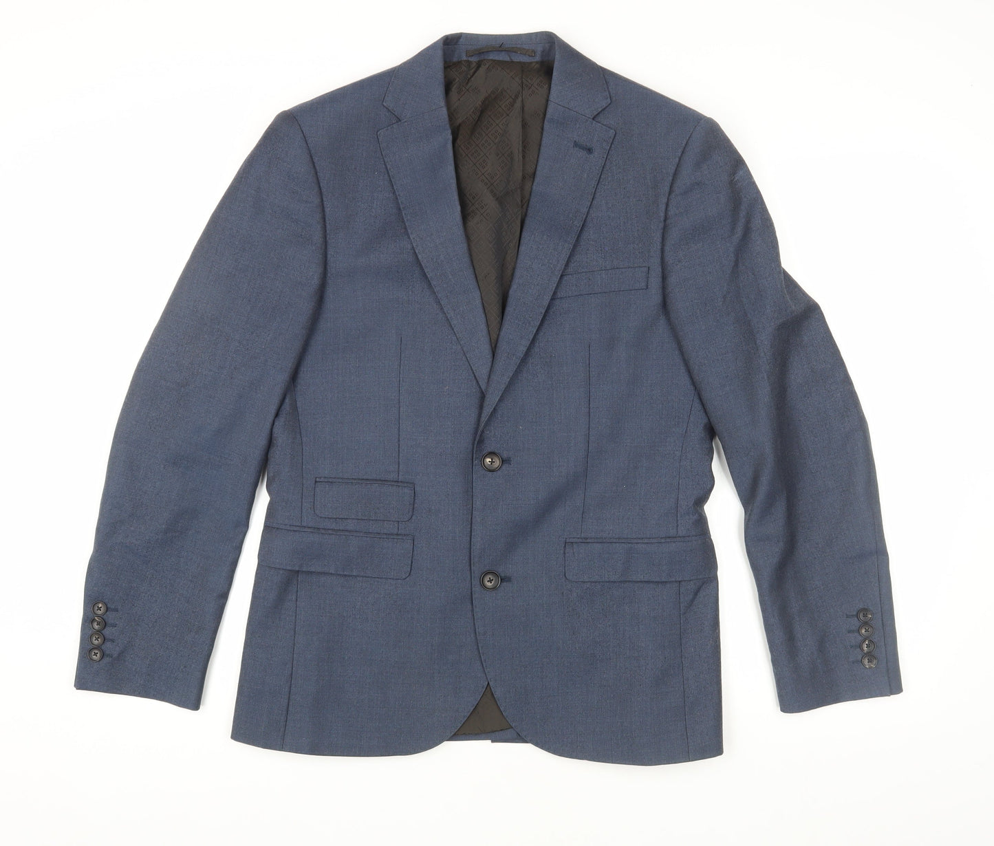 Next Men's Blue Slim Suit Jacket, 38S, Formal Business