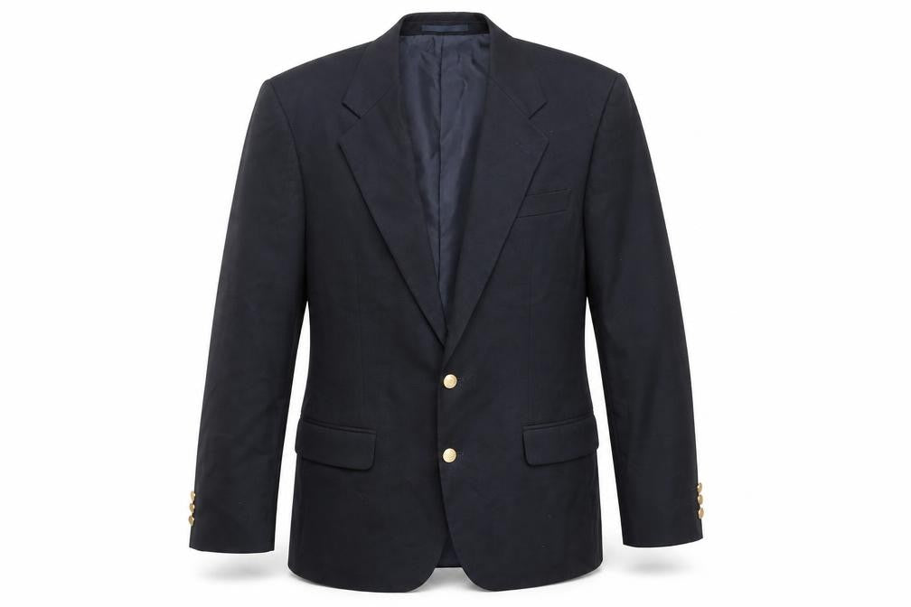 BHS Men's Black Long Blazer, Size 40L, Classic Look