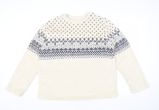 Uniqlo Unisex Ivory 2XL Pullover Sweatshirt