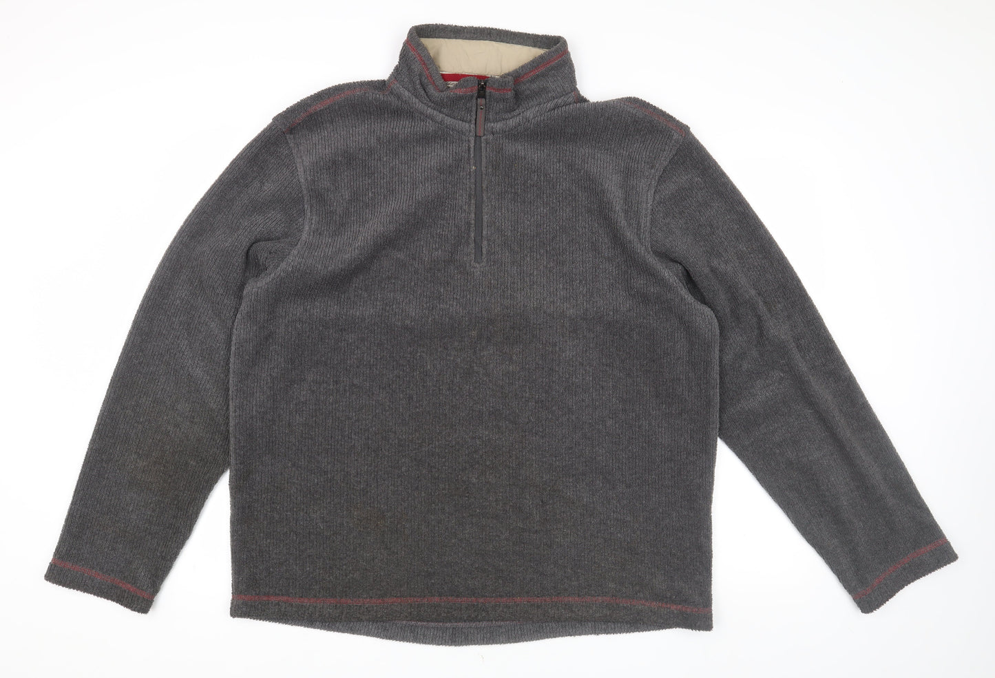 Marks and Spencer Men's Grey 1/2 Zip Regular Sweatshirt