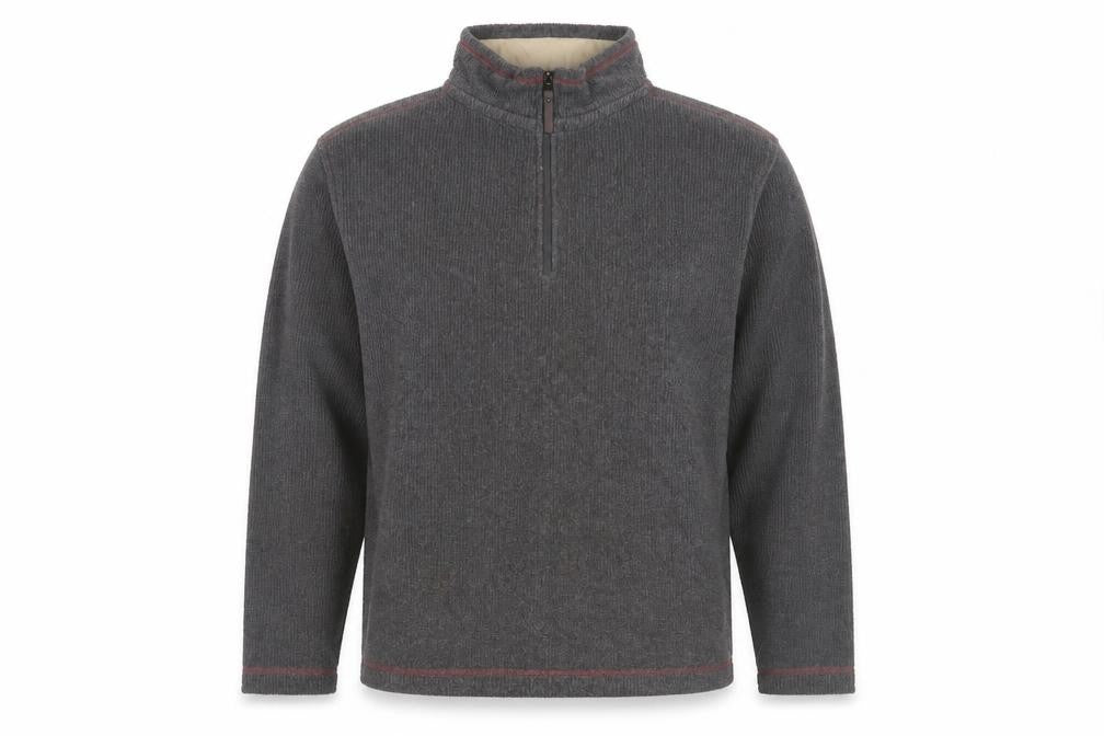 Marks & Spencer Men's Grey 1/2 Zip Regular Sweatshirt